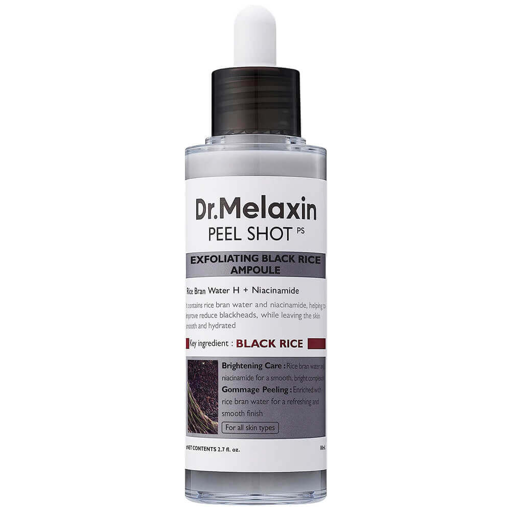 Пилинг-Сыворотка Для Выравнивания Текстуры и Сужения Пор Dr.Melaxin Peel Shot Exfoliating Black Rice Ampoule 80мл