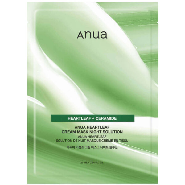 Восстанавливающая Маска Для Чувствительной Кожи Anua Heartleaf Cream Mask Night Solution