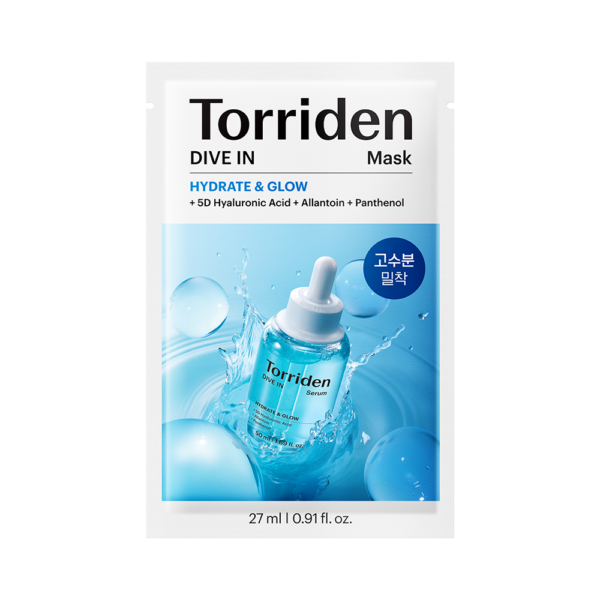 Увлажняющая Маска с Гиалуроновой Кислотой Torriden Dive In Hydrate & Glow Mask | Healthyskin.ee