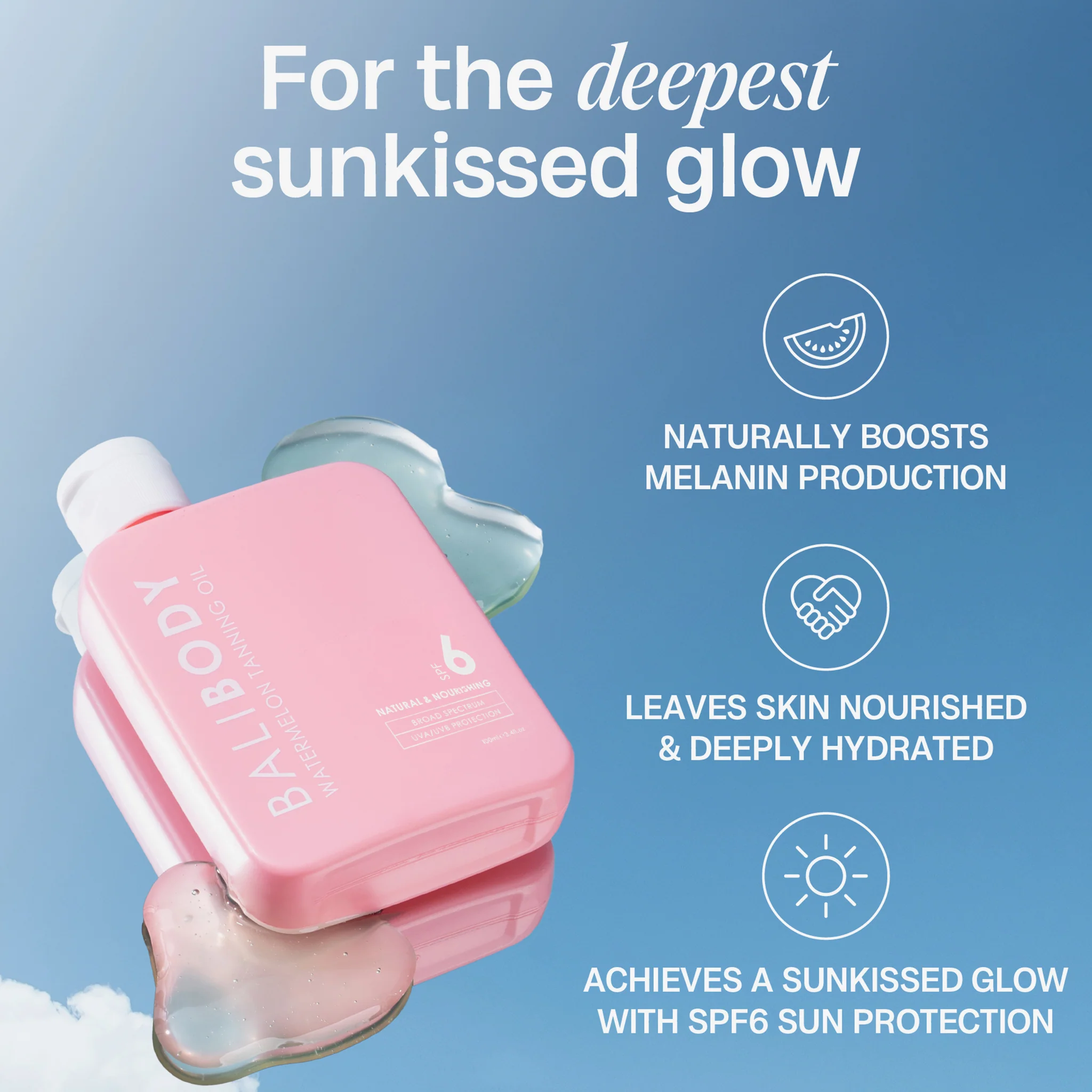 Масло Для Загара с Маслом Арбузных Семян Bali Body Watermelon Tanning Oil 6spf 100мл — изображение 2