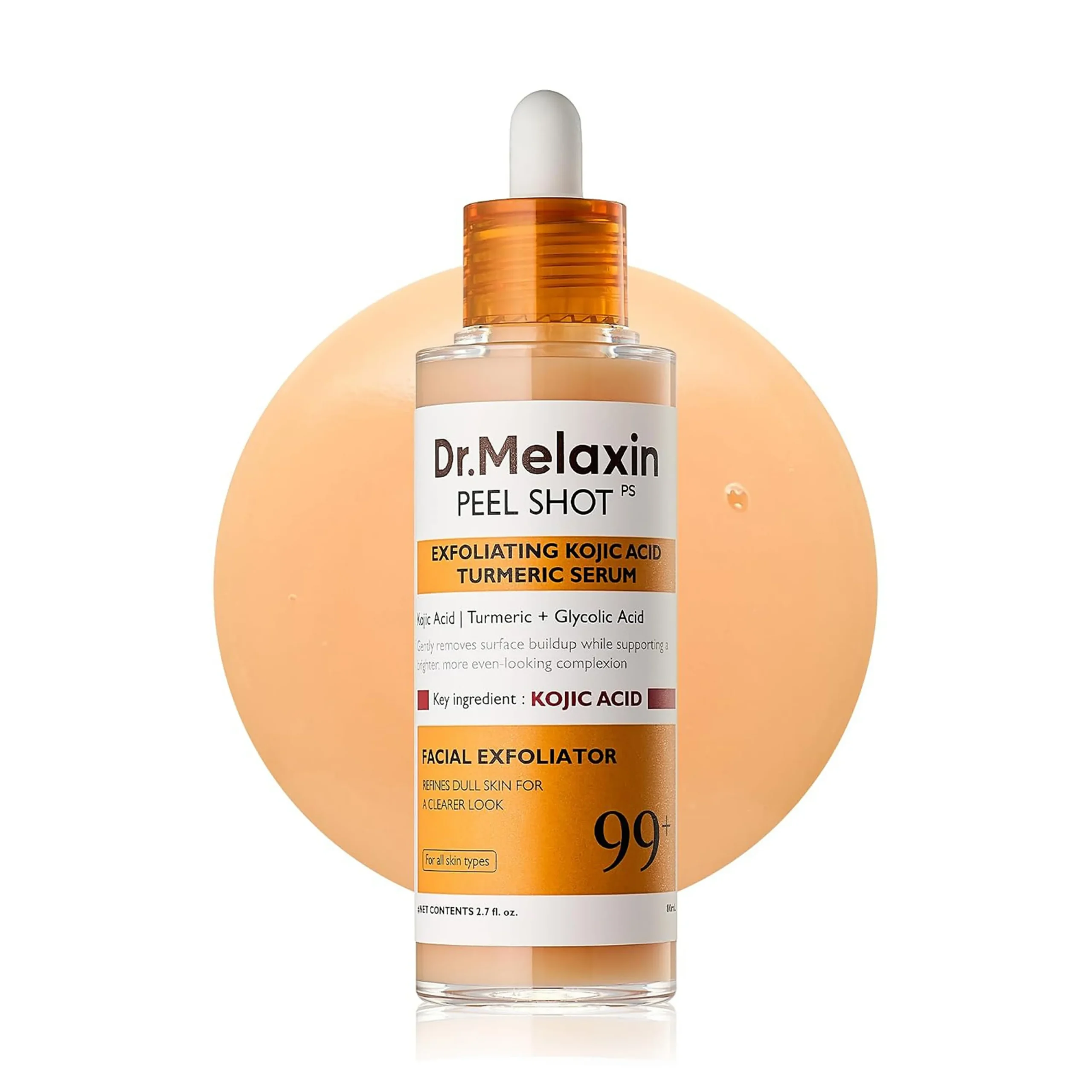 Отшелушивающая Пилинг-Сыворотка для Ровного Тона Dr.Melaxin Peel Shot Kojic Acid Turmeric Serum 80мл | Healthyskin.ee