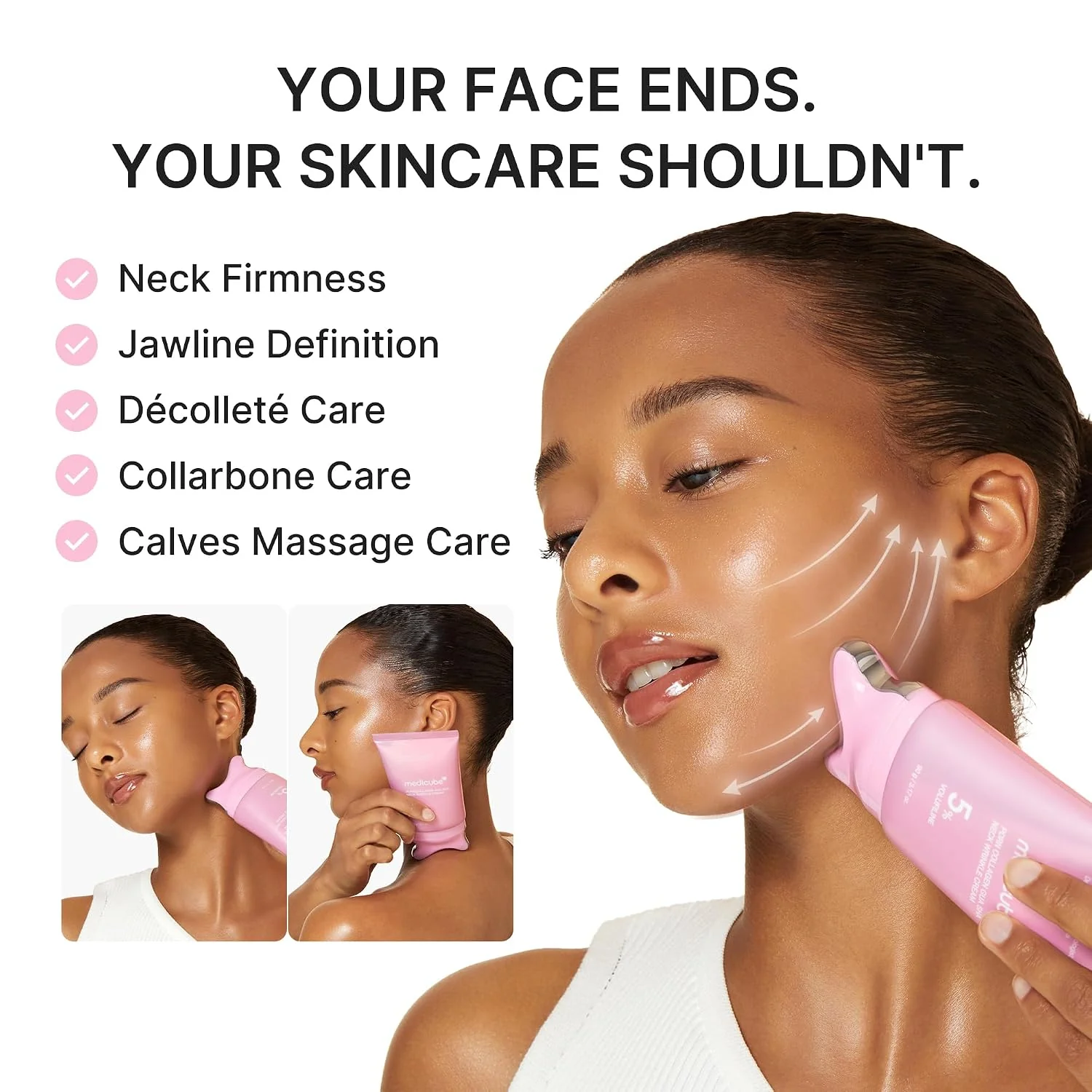 Pinguldav Kaela- ja Dekolteekreem Medicube PDRN Collagen Gua Sha Neck Wrinkle Cream 90g | Healthyskin.ee